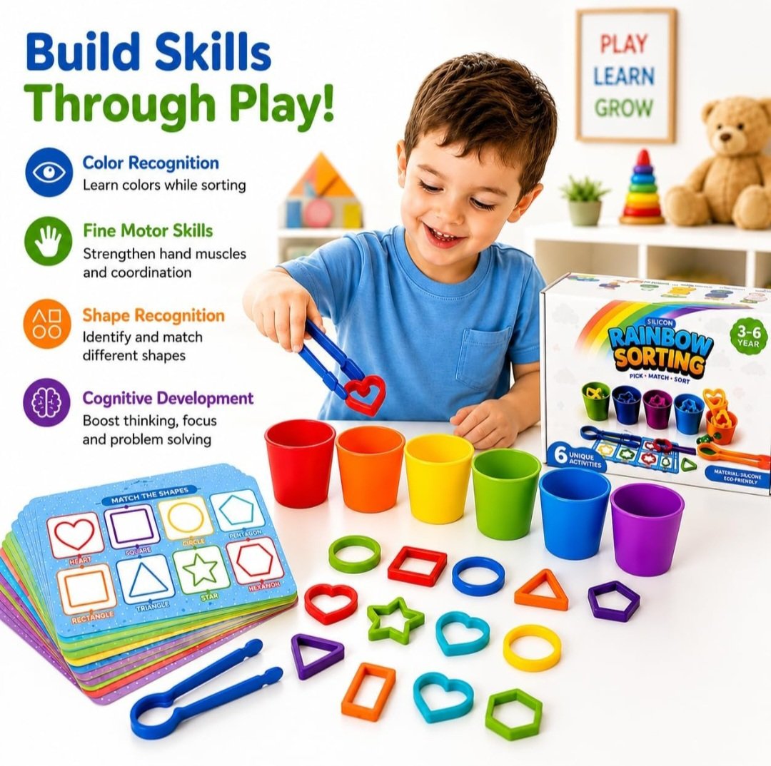 Rainbow Color & Shape Sorting - Image 2