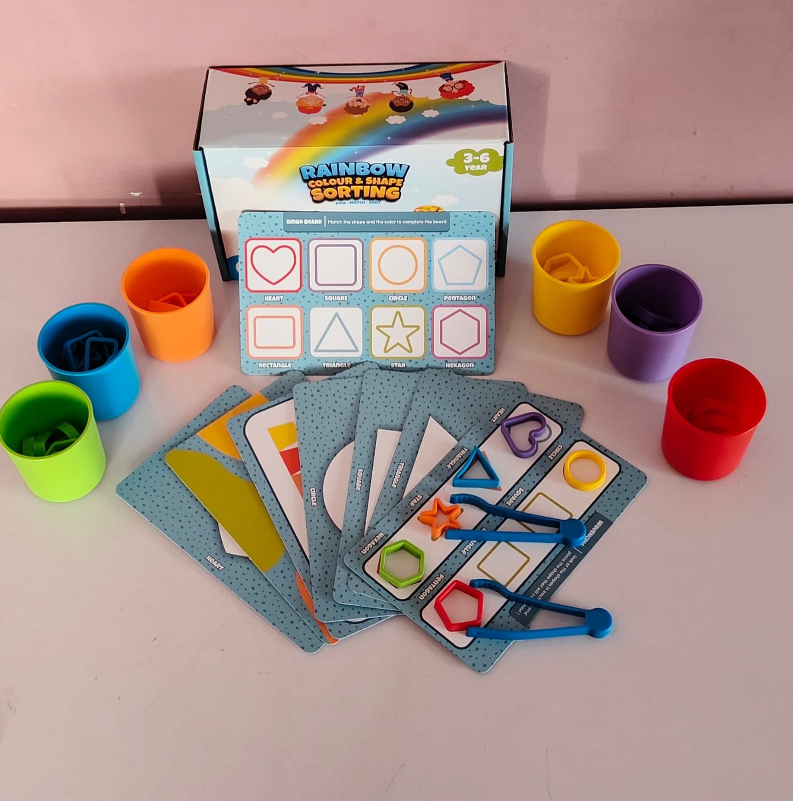 Rainbow Color & Shape Sorting - Image 6