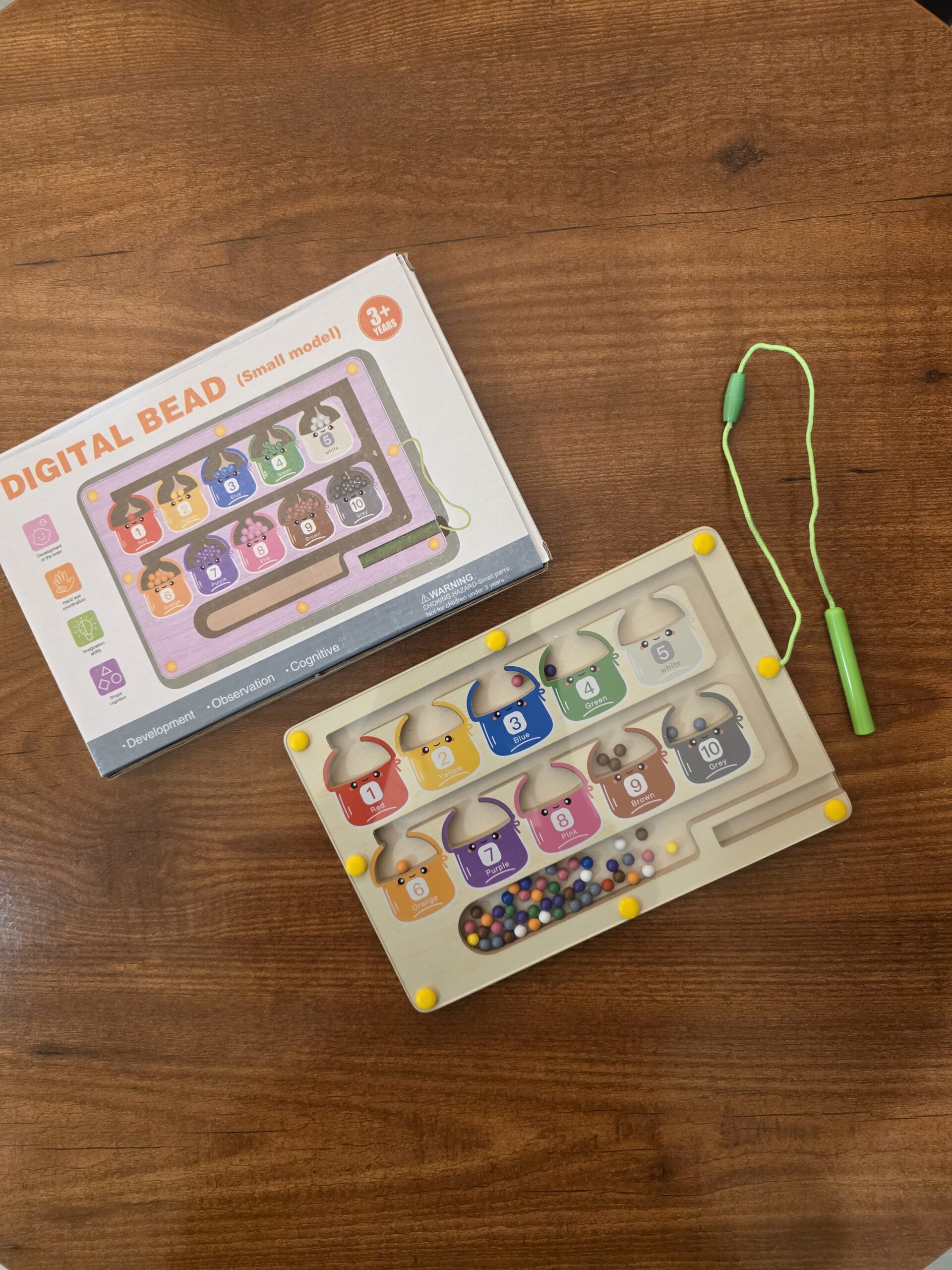 Wooden Magnetic Bead Counting & Sorting Board - Image 2
