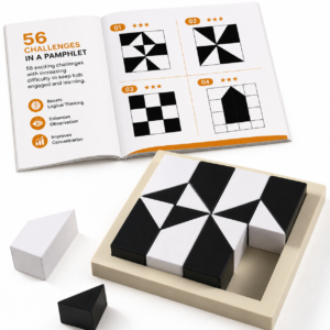 Black and White Hidden Geometric Puzzle