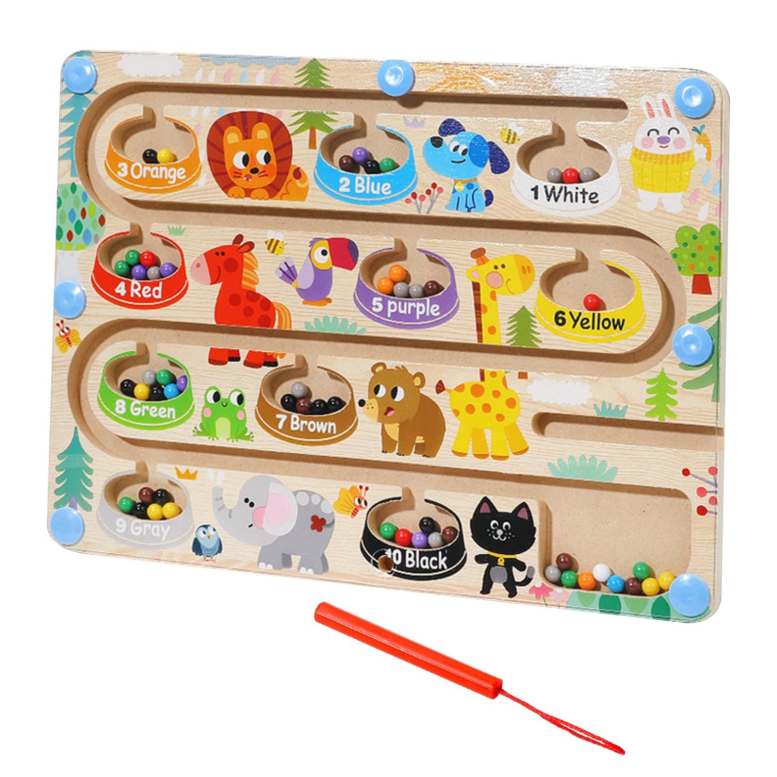 Animal Magnetic Counting and Color Sorting maze - Image 2