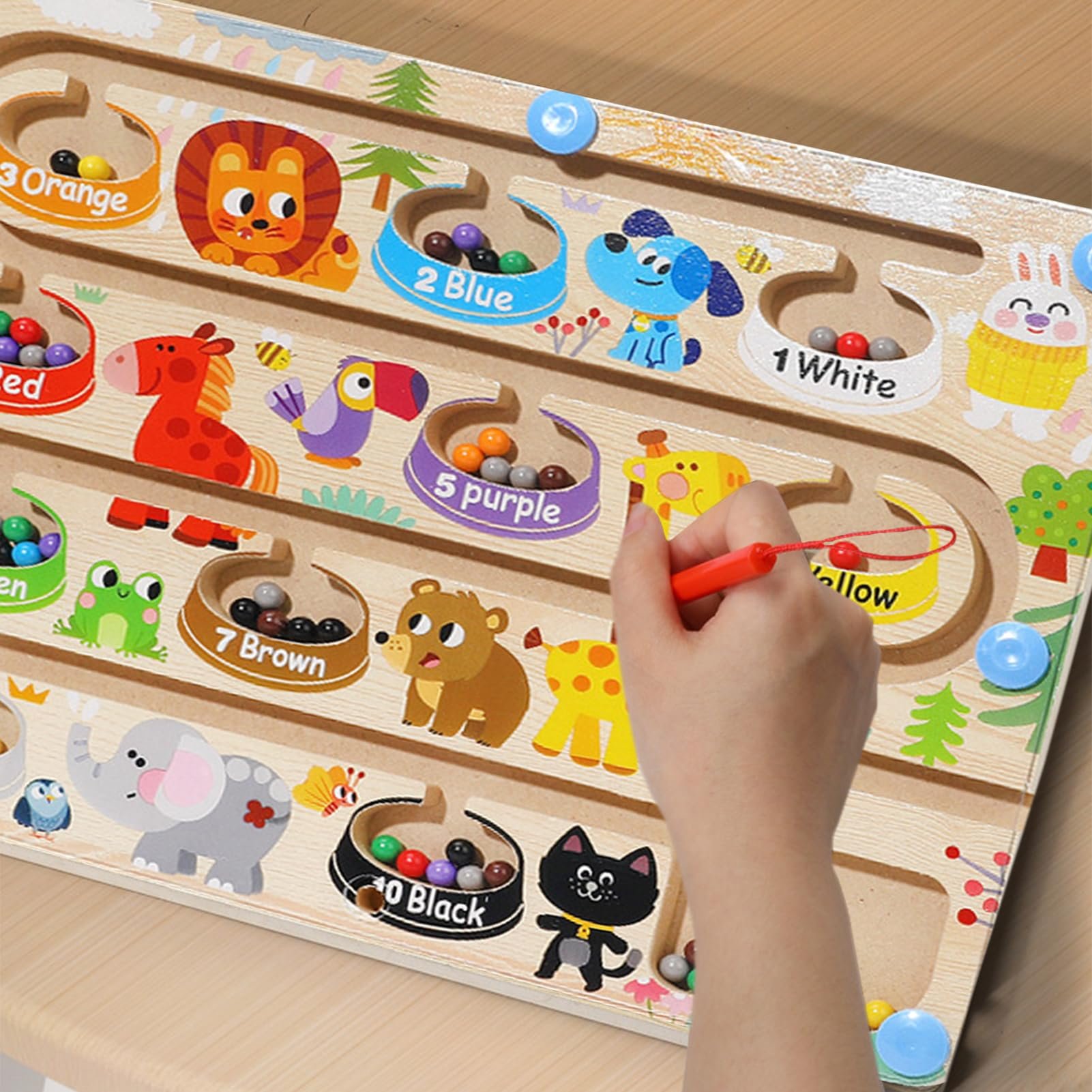 Animal Magnetic Counting and Color Sorting maze - Image 5