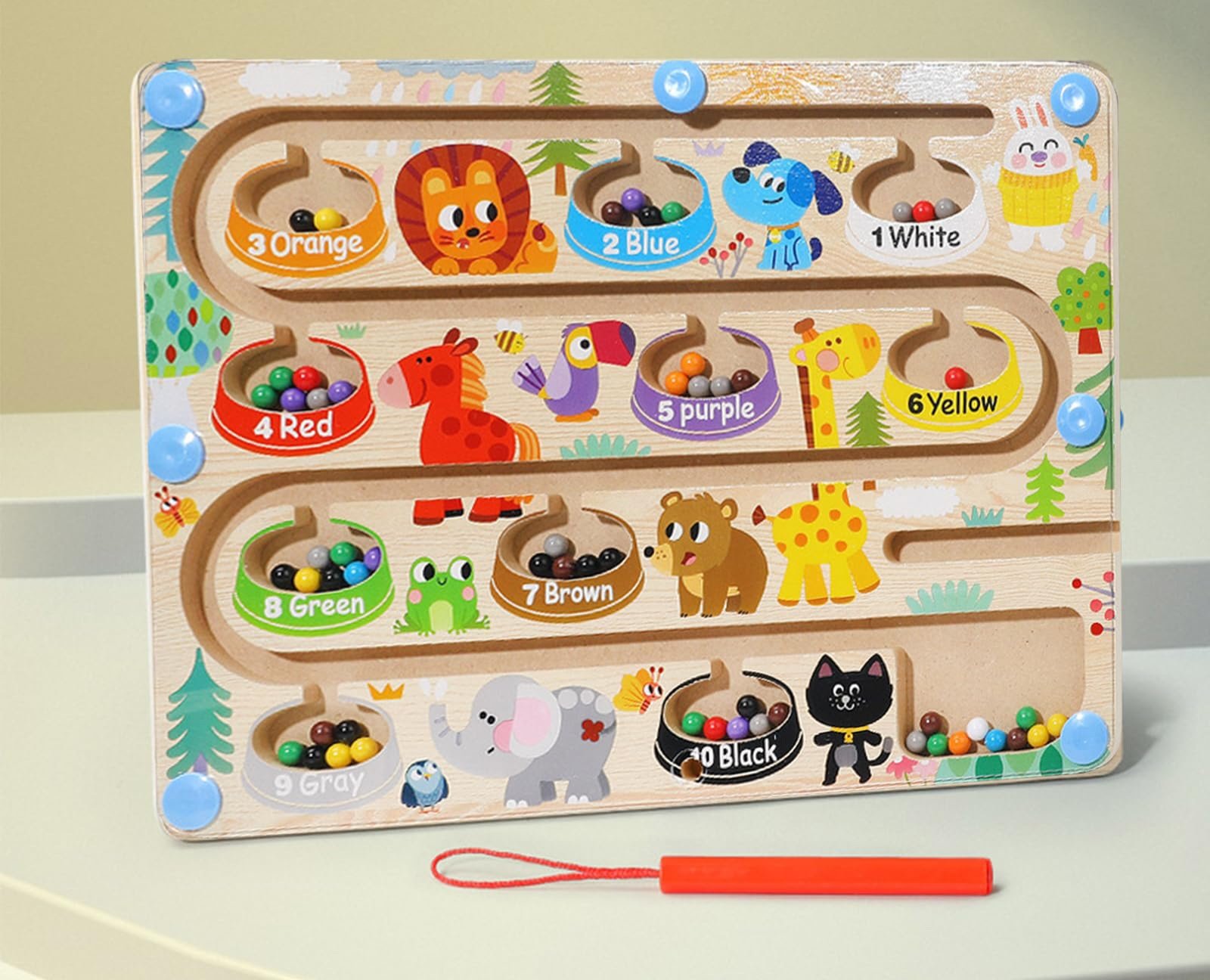 Animal Magnetic Counting and Color Sorting maze - Image 3
