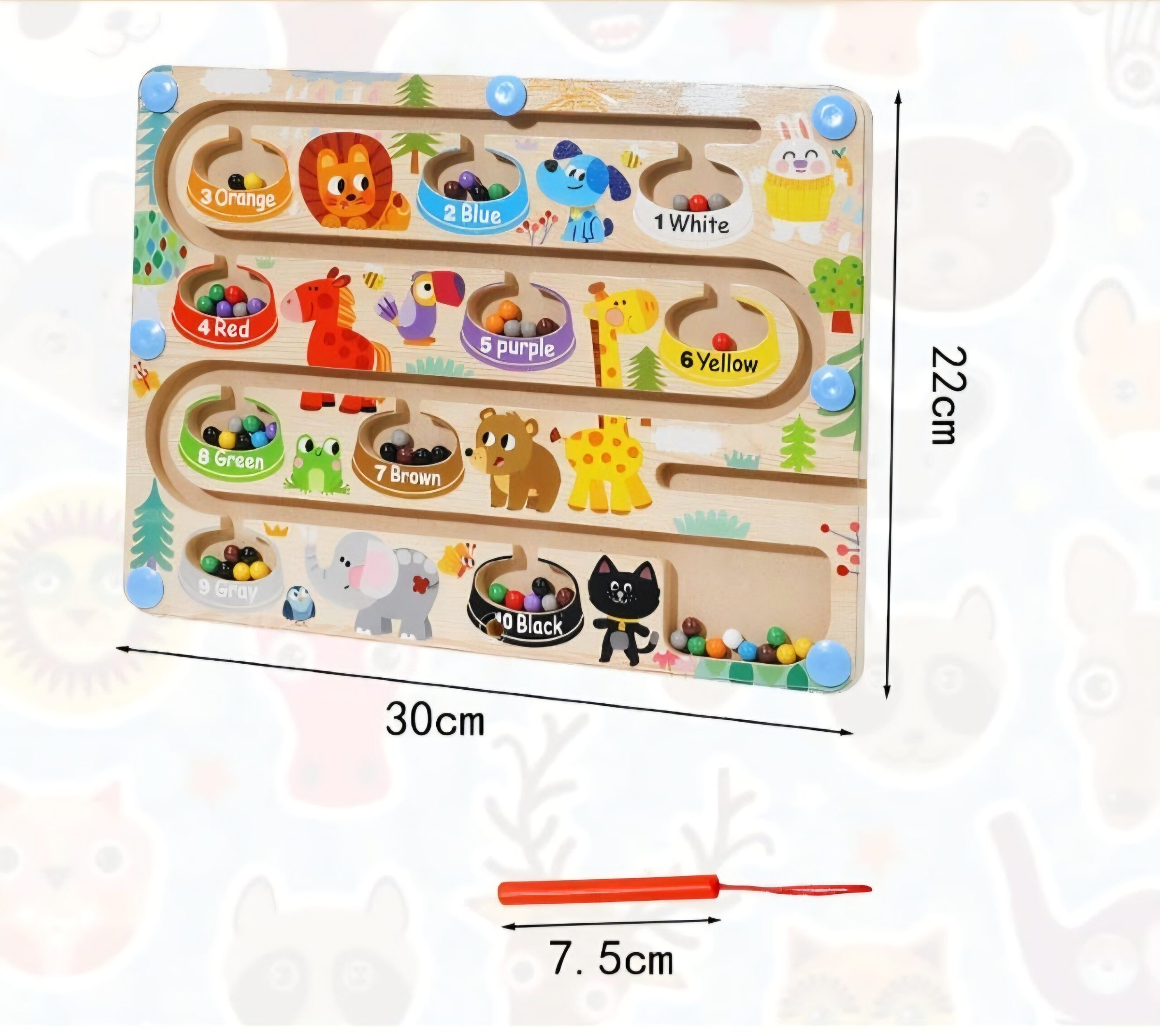 Animal Magnetic Counting and Color Sorting maze - Image 4