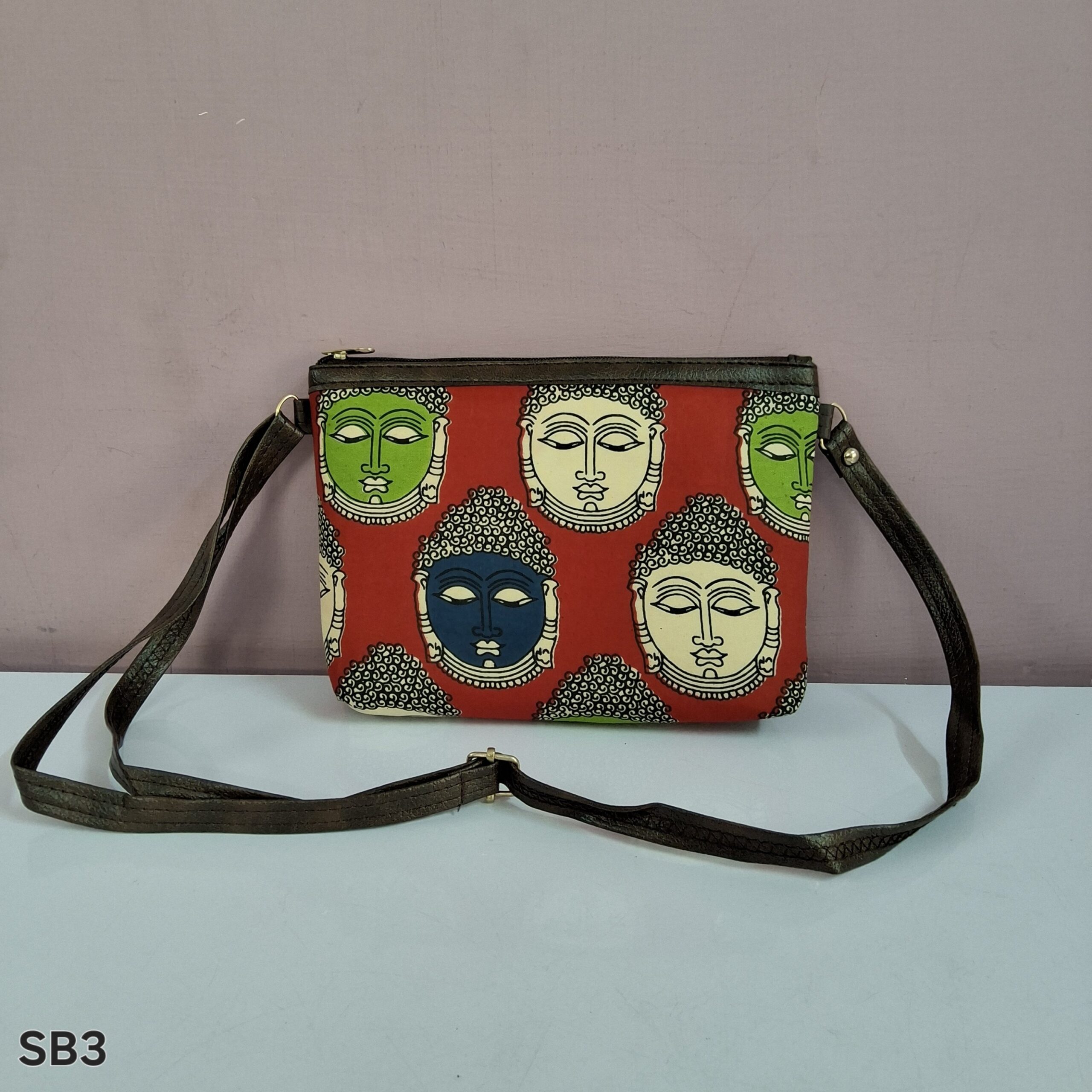 Ikkat or Kalamkari Print Handbag - Image 2