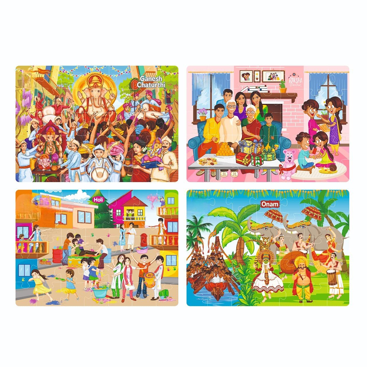 4-in-1 Educational Jigsaw Puzzle Set - Image 6