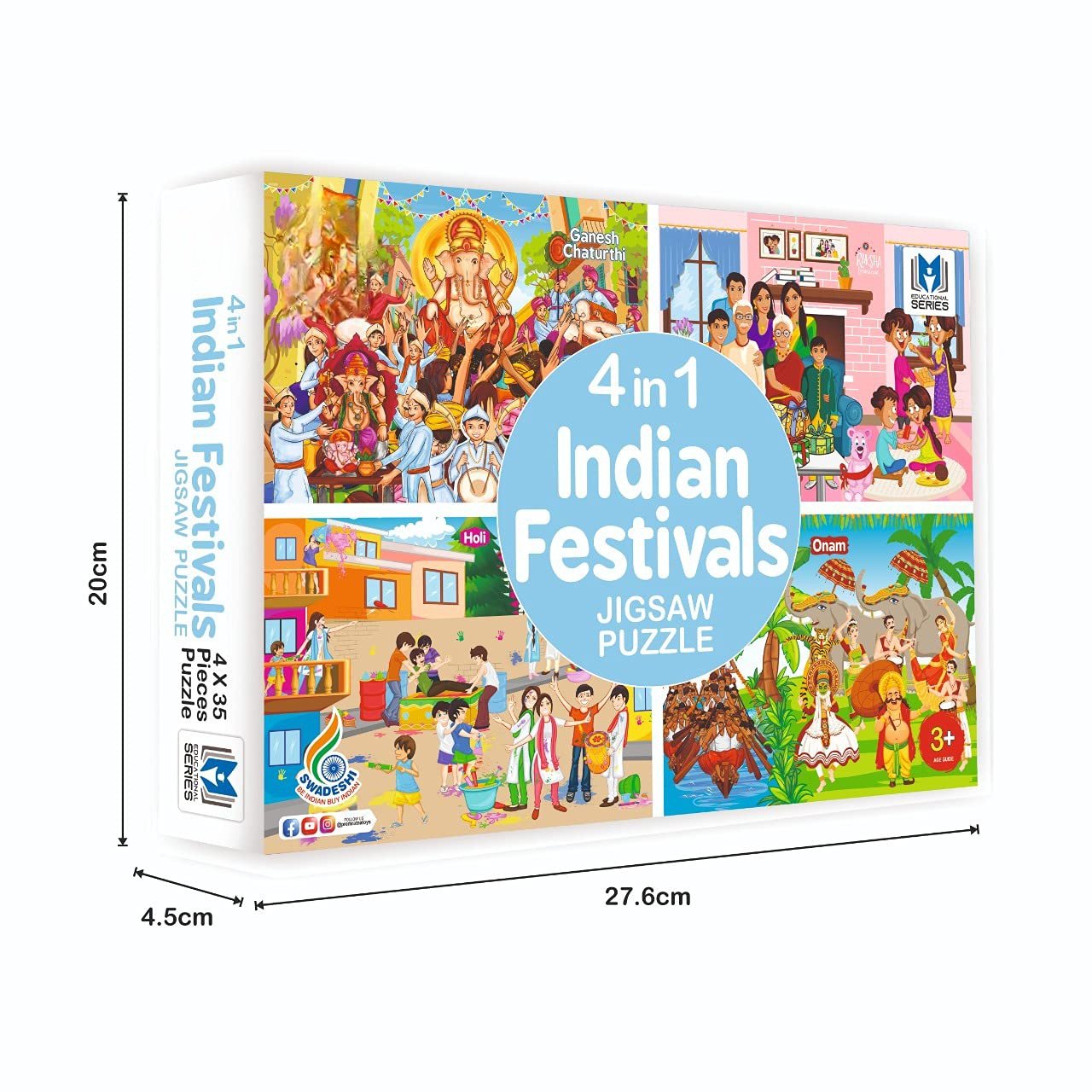 4-in-1 Educational Jigsaw Puzzle Set - Image 4