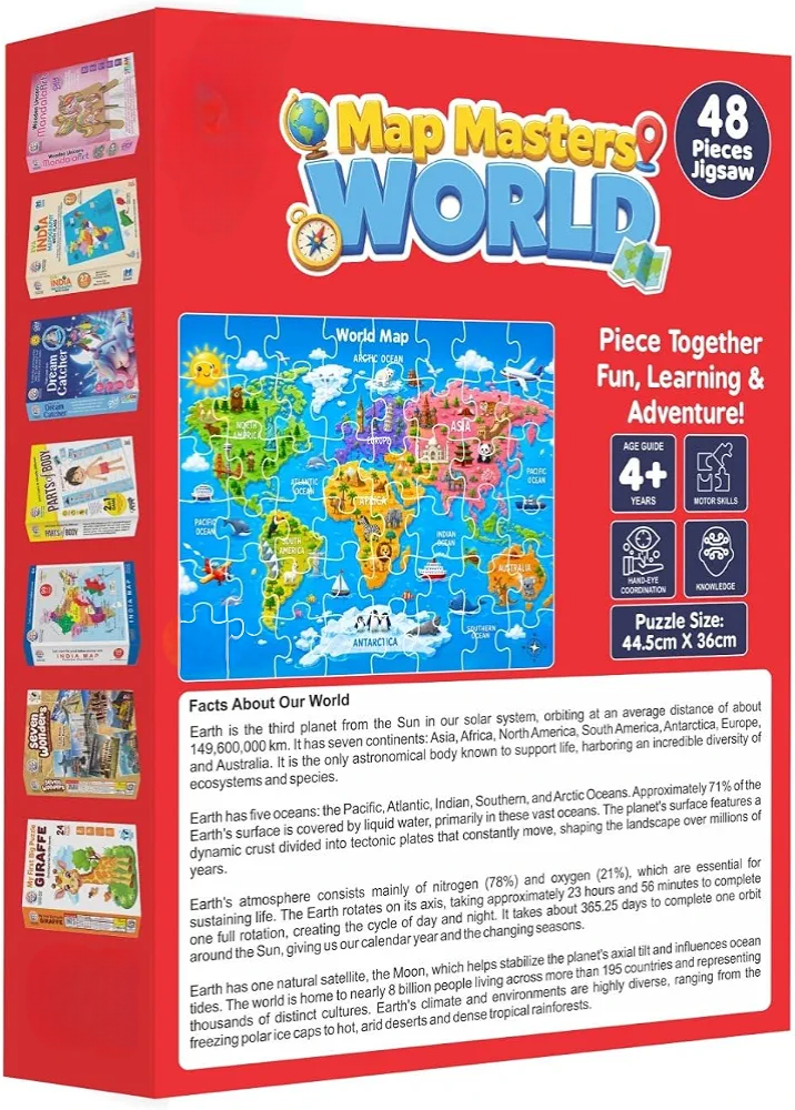 Map Masters World Map 48-Piece Jigsaw Puzzle - Image 3