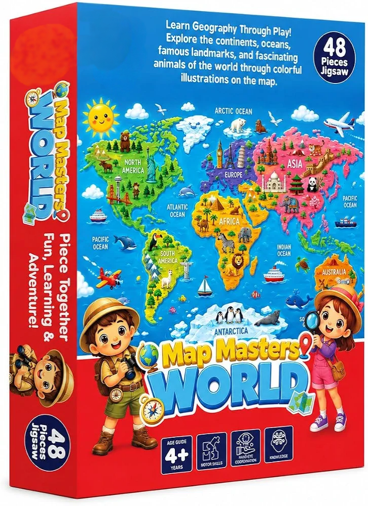 Map Masters World Map 48-Piece Jigsaw Puzzle