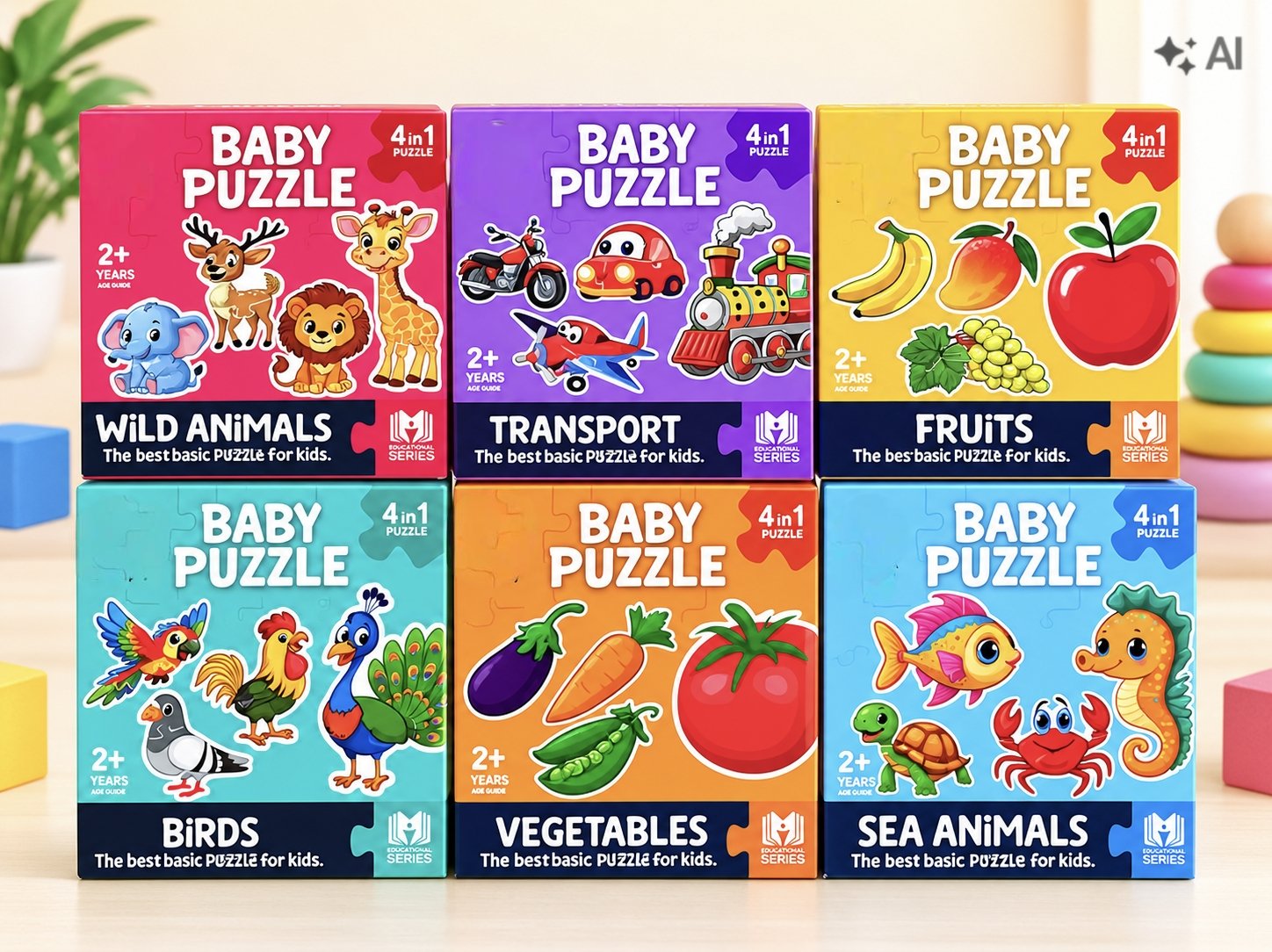 Baby Puzzle – 4-in-1 Educational Puzzle